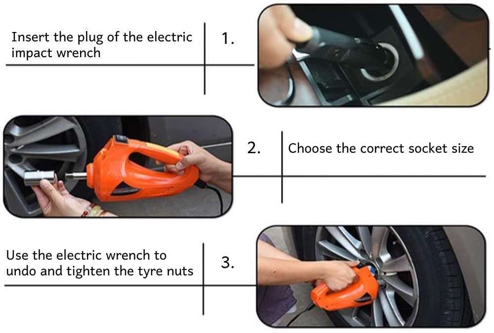 electric wrench for car tyre nuts